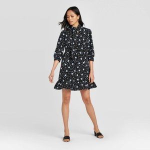 NWT blue and light blue polka dot babydoll dress!